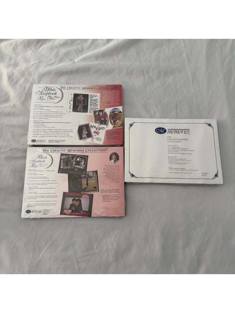 Creative Memories 5x7 Black & White Scrapbook Pages Refill Pack - 3 Packs